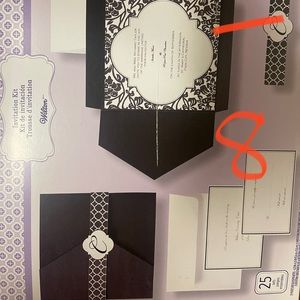 8 boxes of DIY wedding invites, 25 invitations per box